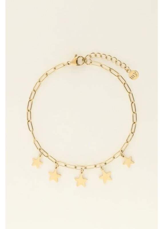 My Jewellery Universe armband met kleine sterretjes - goud