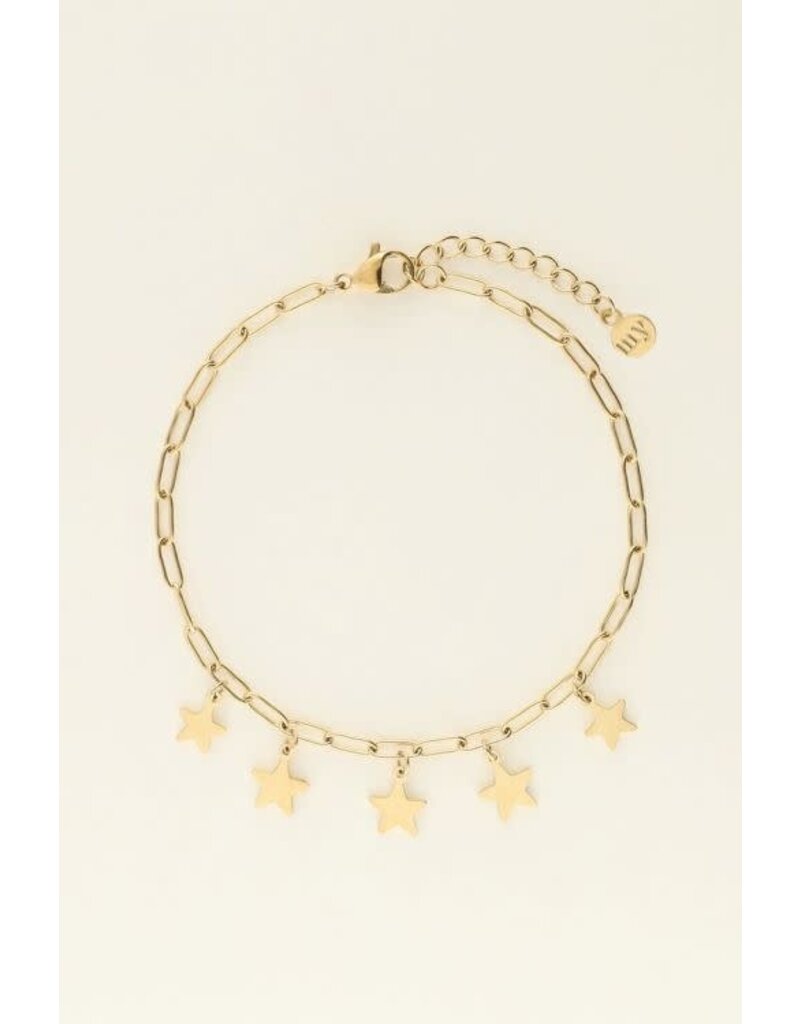 My Jewellery Universe armband met kleine sterretjes - goud