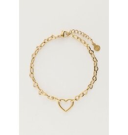 My Jewellery My Jewellery | Armband met klein open hart - goud