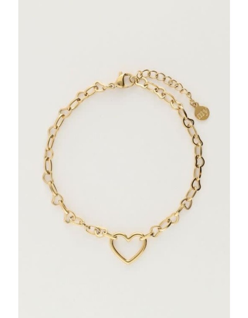 My Jewellery My Jewellery | Armband met klein open hart - goud