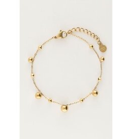 My Jewellery Armband met bolletjes bedels - goud