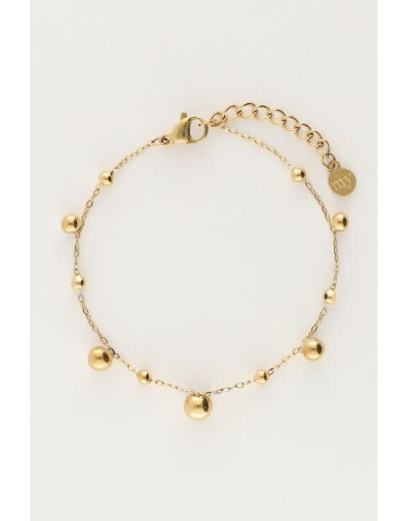 My Jewellery Armband met bolletjes bedels - goud