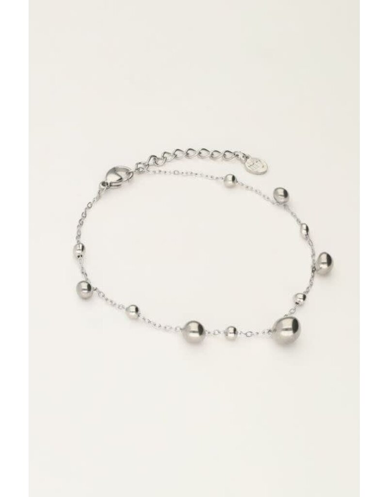 My Jewellery Armband met bolletjes bedels - zilver