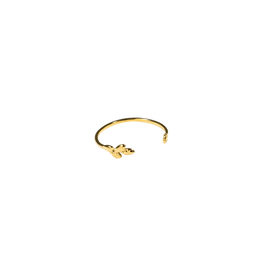 21Jewelz Open ring blaadje - goud