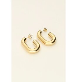 My Jewellery Statement ovale oorhangers - goud