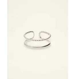 21Jewelz Dubbele ring met bolletjes - zilver