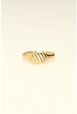 My Jewellery Ring met geribbeld effect -  goud