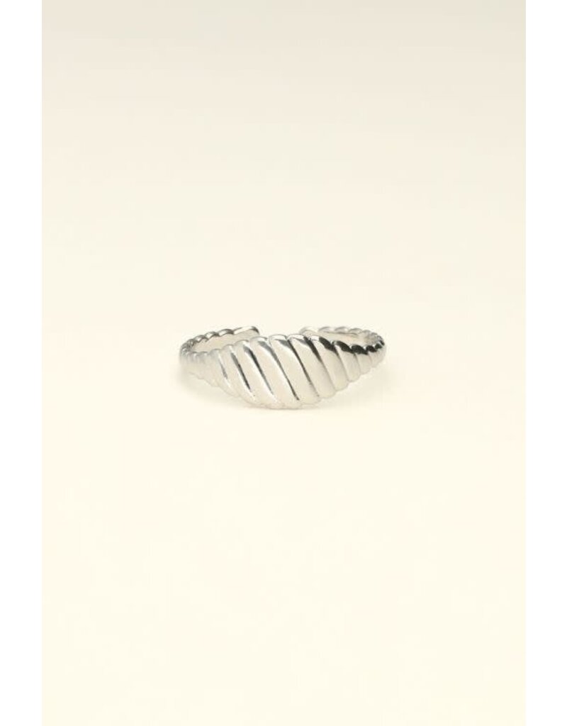 My Jewellery Ring met geribbeld effect -  zilver