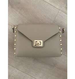 21Jewelz Gold studs bag beige