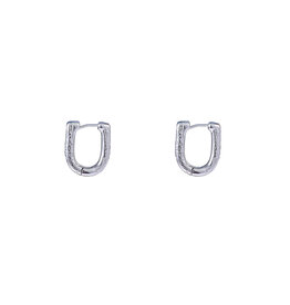 Go Dutch Label D&E - Oorringen met structuur - zilver