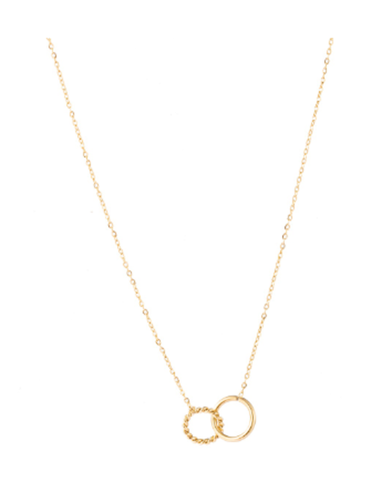 Go Dutch Label D&E - Dubbele rondjes ketting - goud