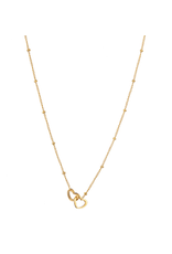 Go Dutch Label D&E - Dubbele hartjes ketting - goud