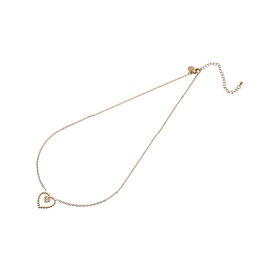 Go Dutch Label D&E - Ketting met dubbele hartjes - goud