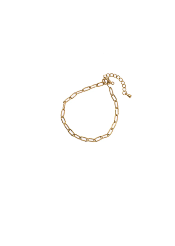 Go Dutch Label D&E - Fijne schakelarmband - goud