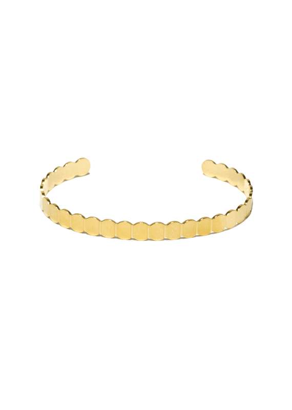 21Jewelz Bangle met gouden blokjes