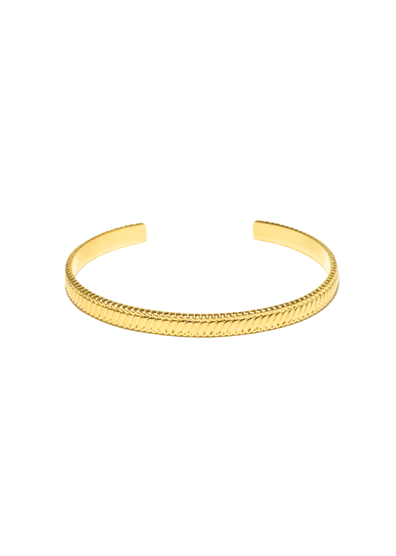 21Jewelz Gestreepte bangle - goud