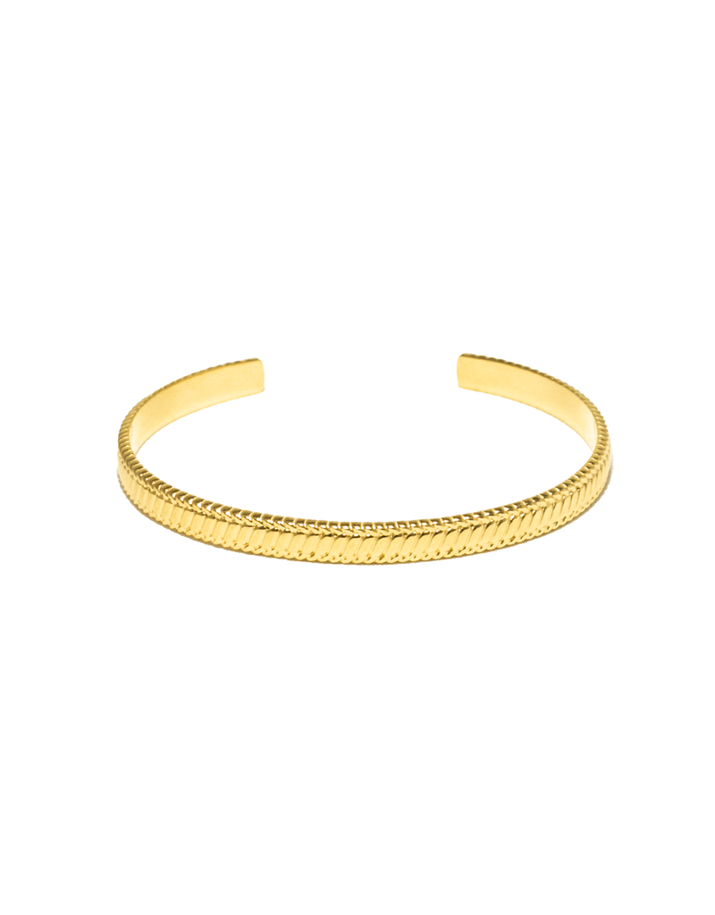 21Jewelz Gestreepte bangle - goud