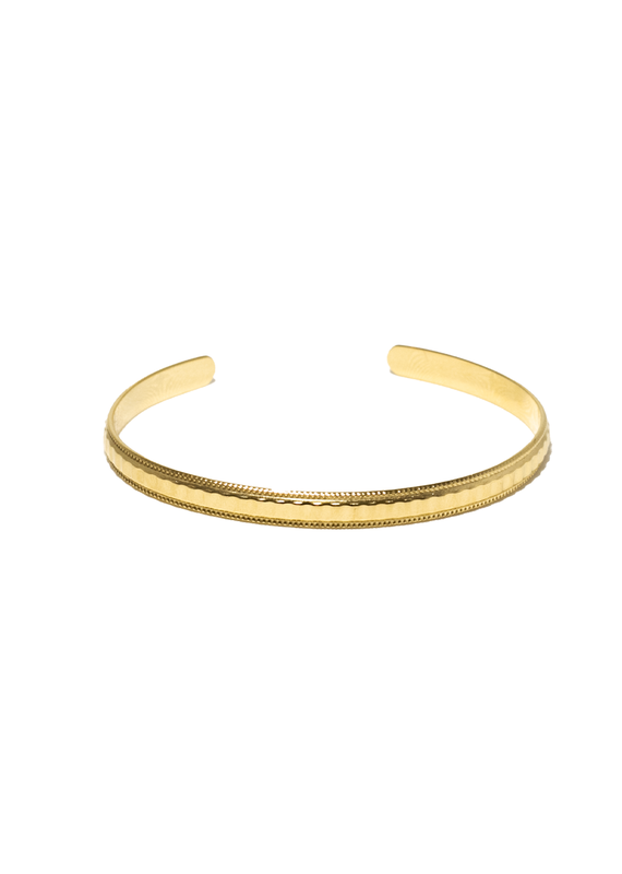 21Jewelz Geribbelde bangle - goud