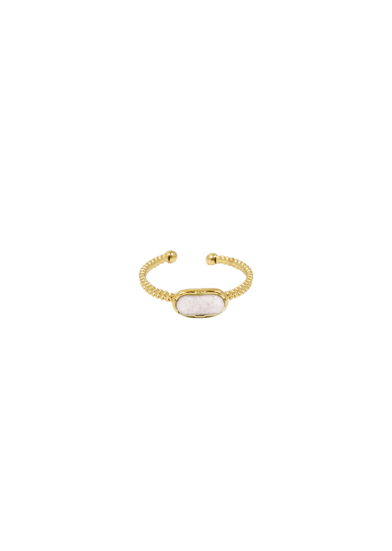 21Jewelz Ring met parelmoer steen - goud