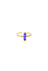 21Jewelz Gouden ring met blauwe kraaltjes