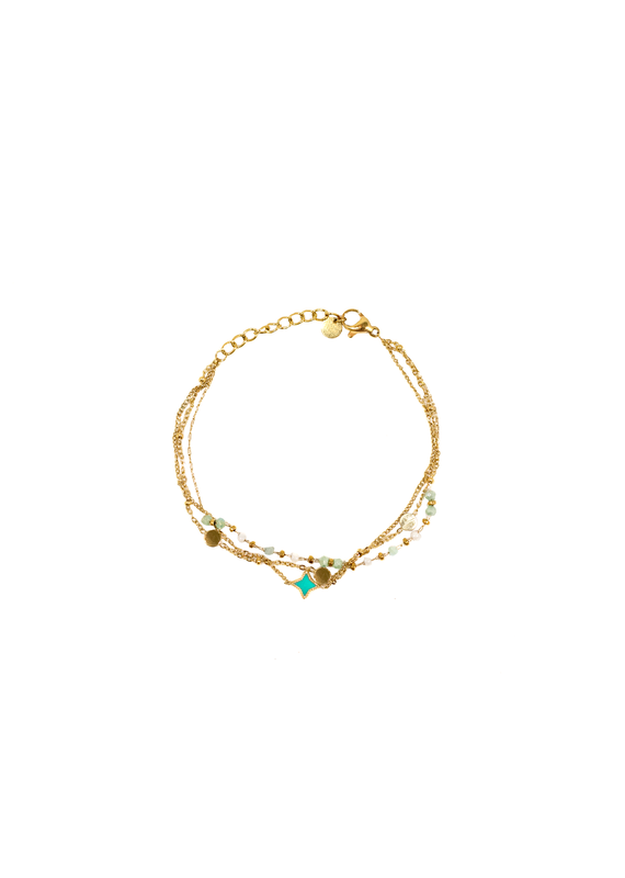 21Jewelz Armbandje met ster - mint groen