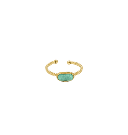 21Jewelz Ring met mintgroene steen - goud