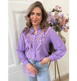 21Jewelz Cute ruffle blouse - lila