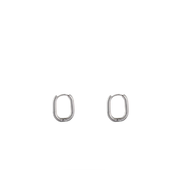 Go Dutch Label D&E - Small oval hoops - zilver