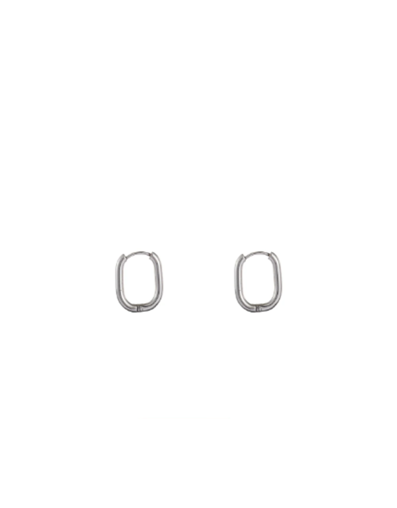 Go Dutch Label D&E - Small oval hoops - zilver