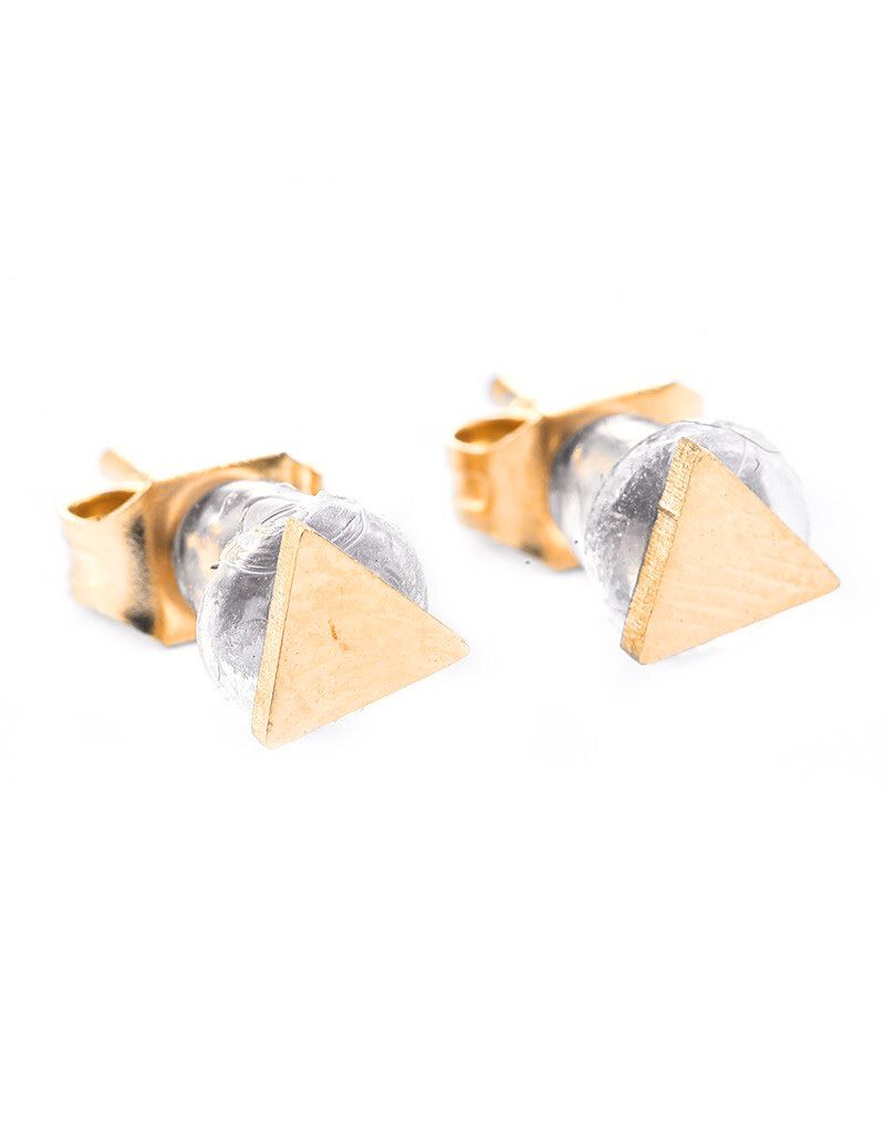 Go Dutch Label D&E - Kleine driehoek studs - goud