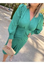 21Jewelz Satijnen midi jurk met bloemenprint - groen