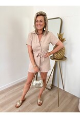 21Jewelz Linnenlook playsuit - beige