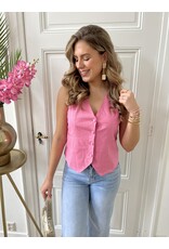 21Jewelz Linnenlook gilet - roze