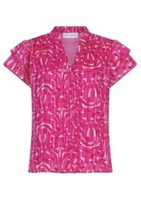 Lofty Manner Blouse Izabella - Pink Swirl Print