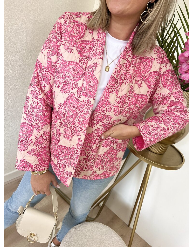 21Jewelz Oversized jasje - roze paisleyprint