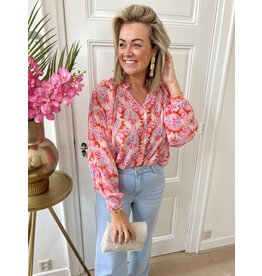 21Jewelz Blouse met vrolijke koraal print