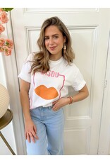 21Jewelz Shirt met roze/oranje opdruk