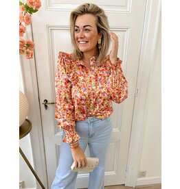 21Jewelz Blouse met bloemetjes - oranje