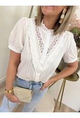 21Jewelz Boho blouse met korte mouwen - wit