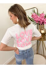 21Jewelz T-shirt met backprint Love - wit