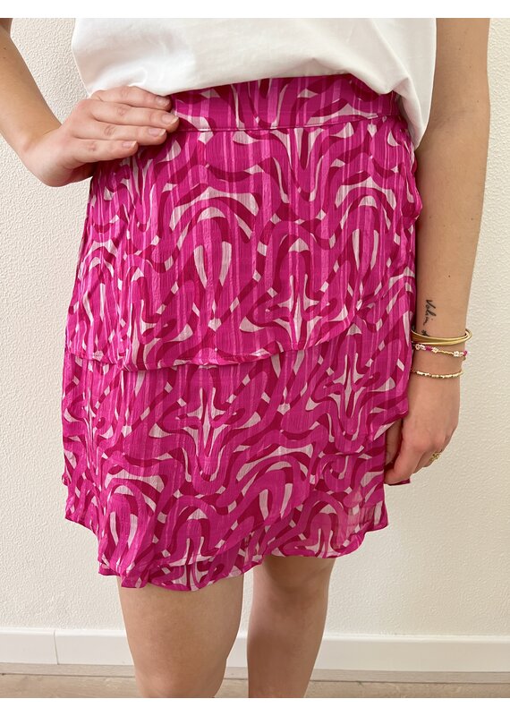 Lofty Manner Skirt Saige - Pink Swirl Print