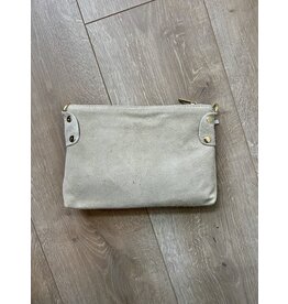 21Jewelz Basic suede tas - ecru