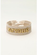 My Jewellery Beige bohemian armband amour