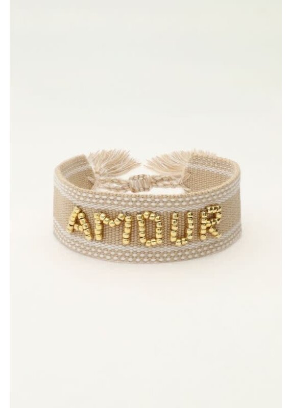 My Jewellery Beige bohemian armband amour