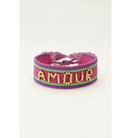 My Jewellery Paarse bohemian armband amour