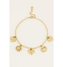 My Jewellery Candy armband met bedels - goud