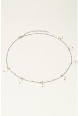 My Jewellery My Jewellery | Minimalistische ketting met bolletjes en parels - zilver