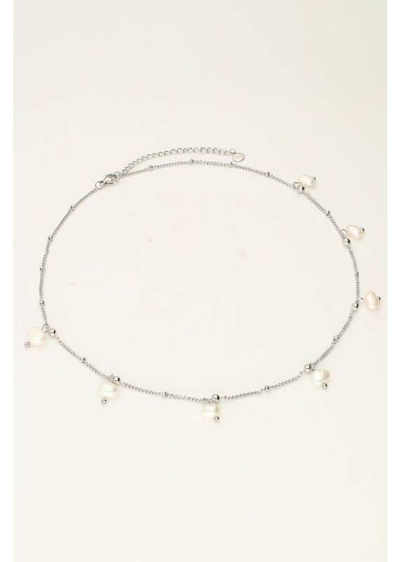 My Jewellery My Jewellery | Minimalistische ketting met bolletjes en parels - zilver