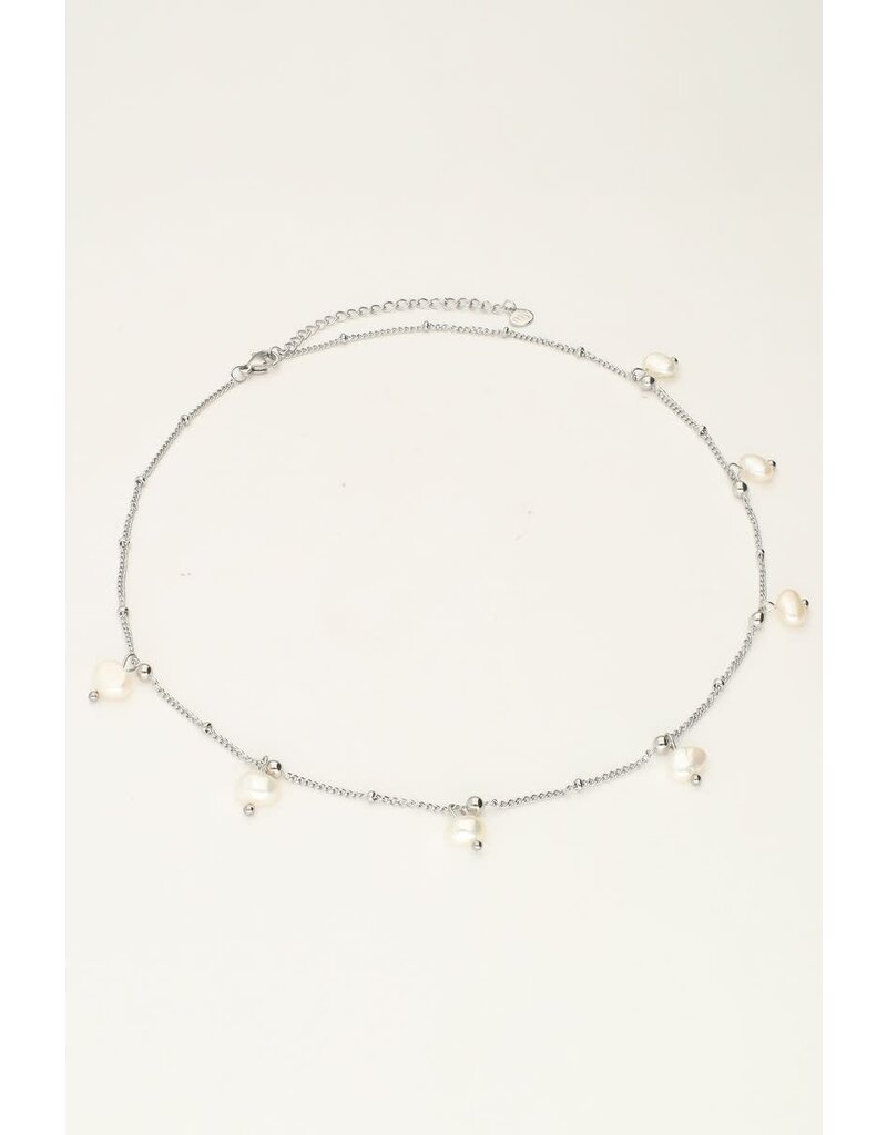My Jewellery My Jewellery | Minimalistische ketting met bolletjes en parels - zilver