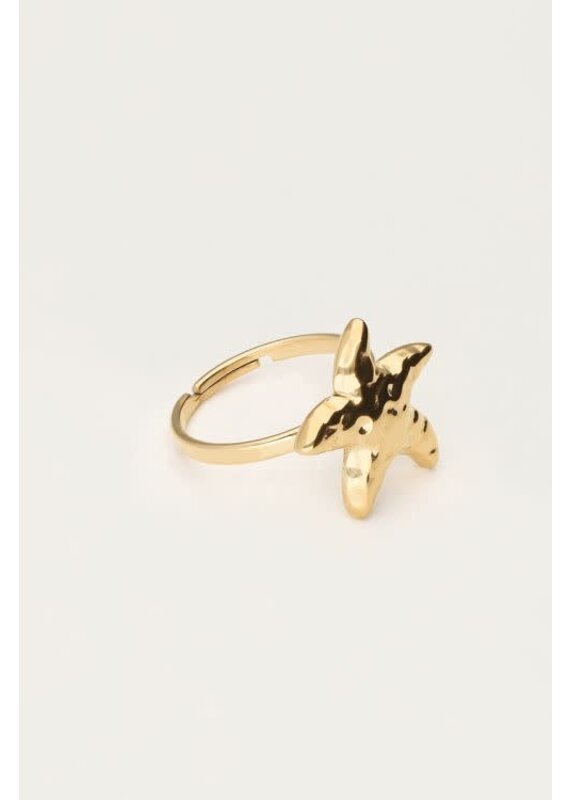 My Jewellery Ocean ring met zeester - goud